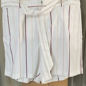 Banana Republic White Striped Bermudas Lightweight Shorts
